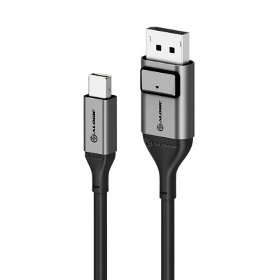 כבל ALOGIC Mini DP to DP 1.4 Ultra 8K/60Hz 2m Cable ULMDPDP02-SGR כבל ALOGIC Mini DP to DP 1.4 Ultra 8K/60Hz 2m Cable ULMDPDP02-SGR