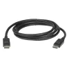 כבל DisplayPort ATEN 2L-7D02DP 2m DisplayPort rev.1.4 Cable D02DP צבע שחור כבל DisplayPort ATEN 2L-7D02DP 2m DisplayPort rev.1.4 Cable D02DP צבע שחור