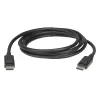 כבל DisplayPort ATEN 2L-7D02DP 2m DisplayPort rev.1.4 Cable D02DP צבע שחור כבל DisplayPort ATEN 2L-7D02DP 2m DisplayPort rev.1.4 Cable D02DP צבע שחור