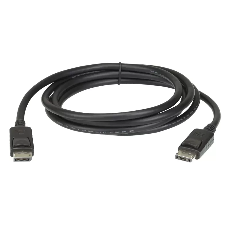 כבל DisplayPort ATEN 2L-7D02DP 2m DisplayPort rev.1.4 Cable D02DP צבע שחור כבל DisplayPort ATEN 2L-7D02DP 2m DisplayPort rev.1.4 Cable D02DP צבע שחור