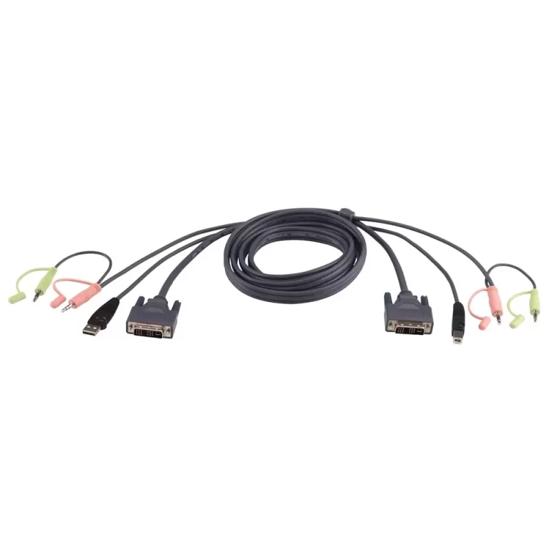 DVI-кабель ATEN 2L-7D03U 3M USB DVI-D Single Link Cable D03U Цвет:чёрный DVI-кабель ATEN 2L-7D03U 3M USB DVI-D Single Link Cable D03U Цвет:чёрный