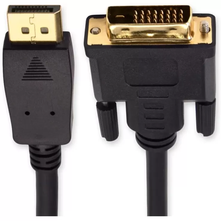 כבל Gold Touch DisplayPort to DVI 4K@30Hz Cable 1.8m CH-DP-DVI-1.8-4K30