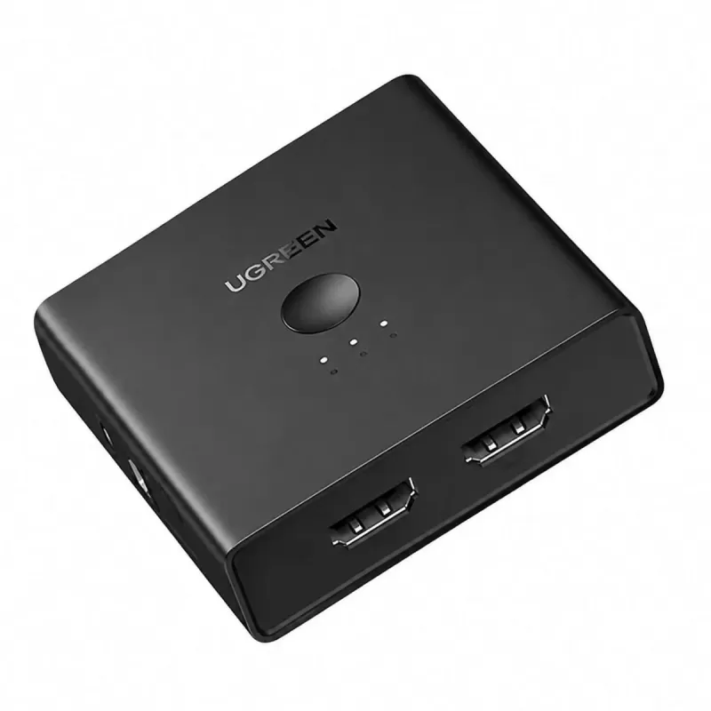 מתאם UGREEN HDMI 2.0 2-in To 2-out + Optical (SPDIF) / 3.5" mm Switcher 70689
