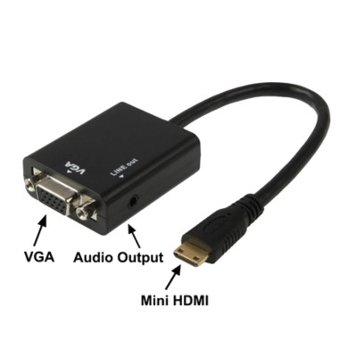 Adapter Mini HDMI to VGA + Audio CABLE-1700C Adapter Mini HDMI to VGA + Audio CABLE-1700C