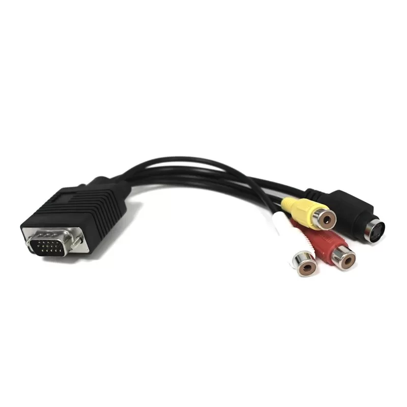 מתאם למסך Gold Touch VGA to Full RCA & S-Video Adapter E-VGA-F/RCA/S