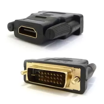 Screen Adapter Gold Touch DVI Male To HDMI Female E-DVI-HDMI Color:black