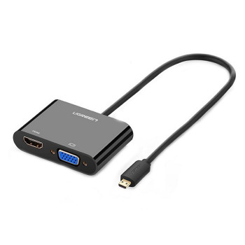 מתאם UGREEN Micro HDMI to HDMI/VGA M115 30355