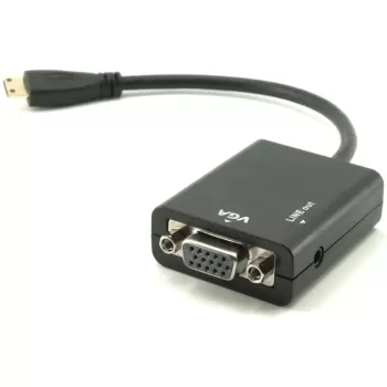 מתאם למסך Gold Touch Mini HDMI To VGA w/Audio Converter CH-MINI-HD-VGA-A צבע שחור מתאם למסך Gold Touch Mini HDMI To VGA w/Audio Converter CH-MINI-HD-VGA-A צבע שחור