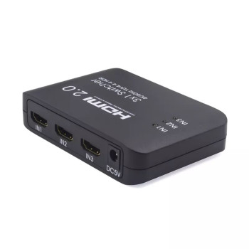 מתאם למסך Gold Touch HQ HDMI2.0 Switch 3Ports With RC 4K Ultra HD HDR