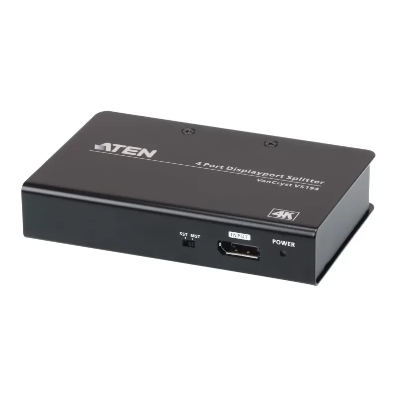 Split view ATEN VS194 4-Port 4K DisplayPort Splitter VS194 Color:black Split view ATEN VS194 4-Port 4K DisplayPort Splitter VS194 Color:black