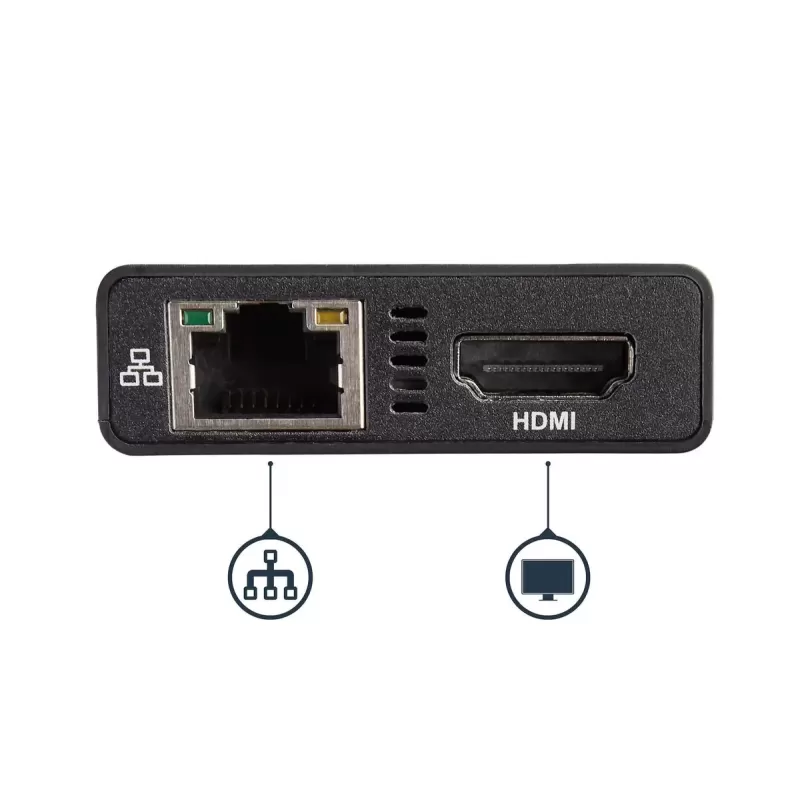 מתאם StarTech USB-C Multiport Adapter 4K HDMI 60W PD DKT30CHPD צבע שחור