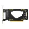 Expansion Card IPPON PCIe5.0 x16 to 2xU.2 (SFF-8639) + MCIO x8 CST-PUM03 Color:black
