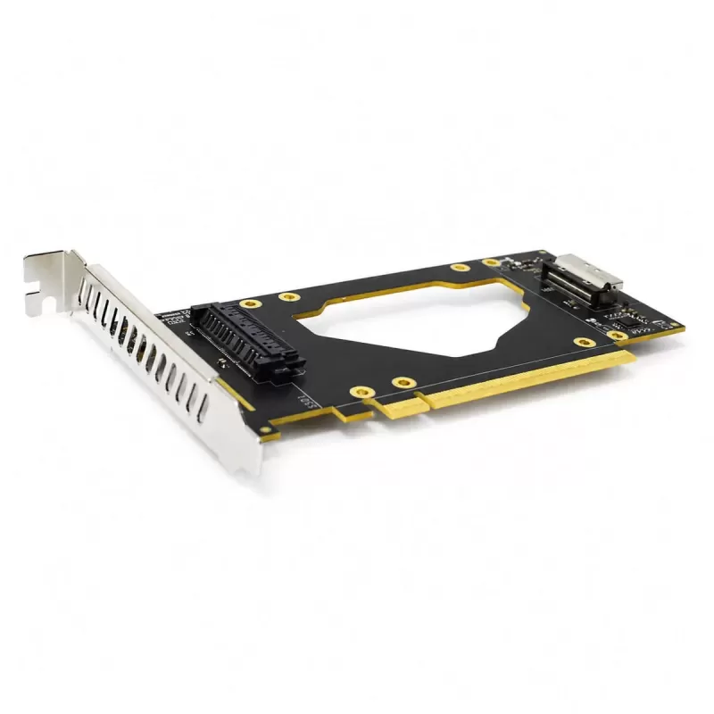 Expansion Card IPPON PCIe5.0 x16 to 2xU.2 (SFF-8639) + MCIO x8 CST-PUM03 Color:black