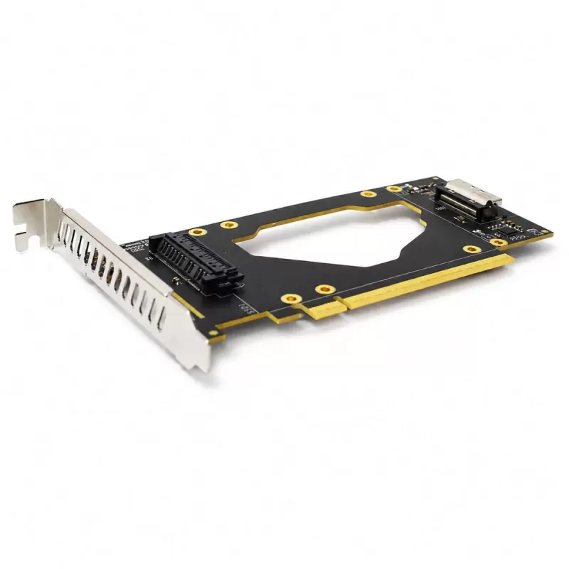 Expansion Card IPPON PCIe5.0 x16 to 2xU.2 (SFF-8639) + MCIO x8 CST-PUM03 Color:black
