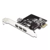 Expansion Card Gold Touch PCI Express FireWire Card SU-PCIE-1394