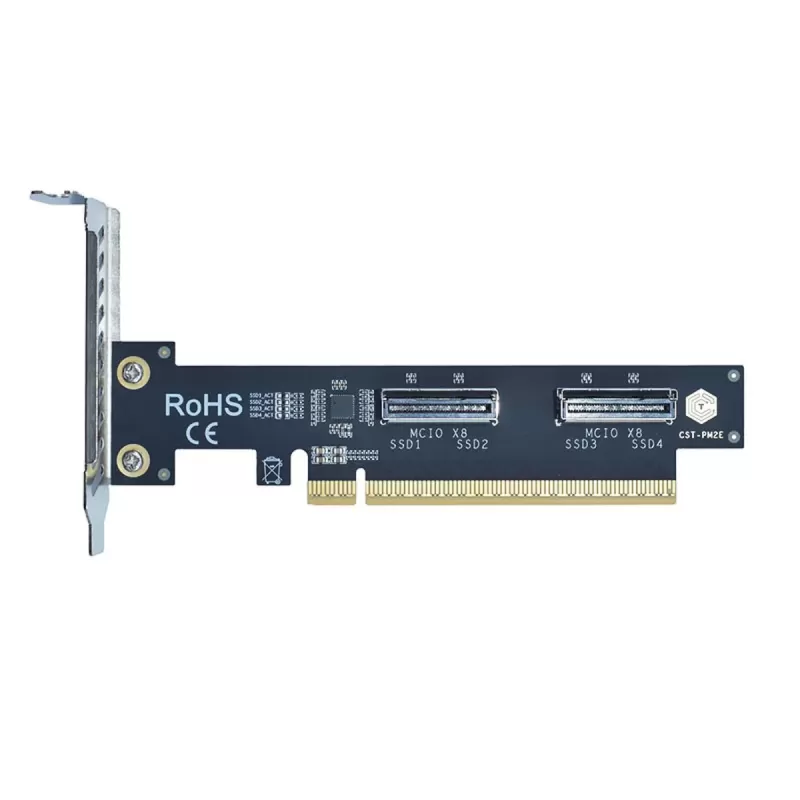 Expansion Card IPPON PCIe5.0 x16 to 2xMCIO X8 Adapter CST-PM2E Color:black