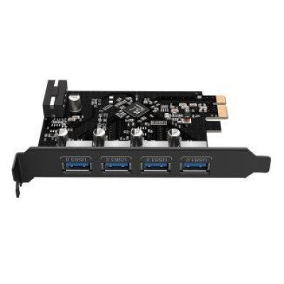 Карта Расширения Orico USB3. 4-Port PCI-E Expansion PVU3-4P-V1 Цвет:черный Карта Расширения Orico USB3. 4-Port PCI-E Expansion PVU3-4P-V1 Цвет:черный