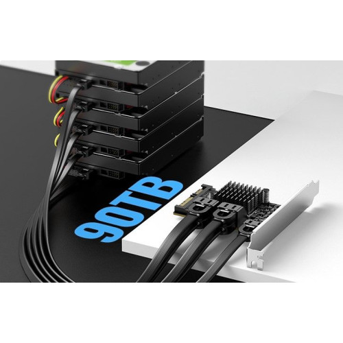 Карта Расширения UGREEN SATA3.0 to x5 SATA3.0 60616 Цвет:черный