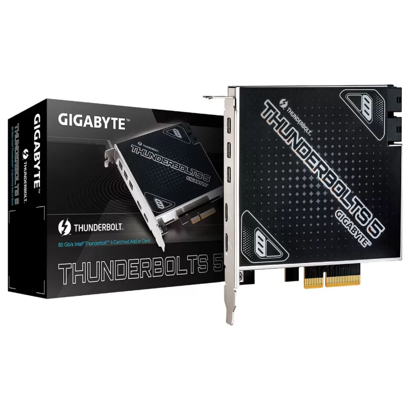 כרטיס הרחבה Gigabyte THUNDERBOLTS 5 PCIe4.0x4 Add-In THUNDERBOLTS5 צבע שחור - יבואן רשמי