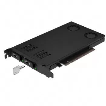 Expansion Card IPPON M.2 SSDx2 Gen4 with FANx2 PCIe Backplane Cage IPPGP-102M2-BR