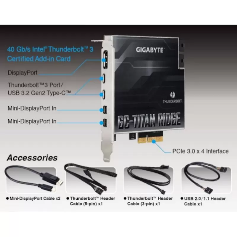 Expansion Card Gigabyte GC-TITAN RIDGE GC-TITAN RIDGE (rev. 2.0) - official importer