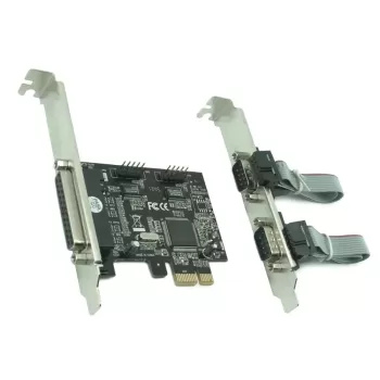 Expansion Card Gold Touch 2x RS232 & 1x Parallel PCIe Card SU-PCIE-2RS-1P