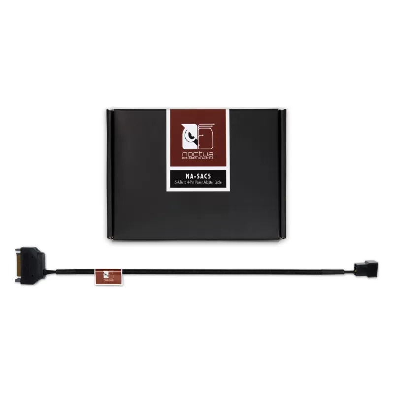 Adapter Cable SATA Noctua NA-SAC5 SATA to 4-Pin Adapter Cable NA-SAC5 Color:black