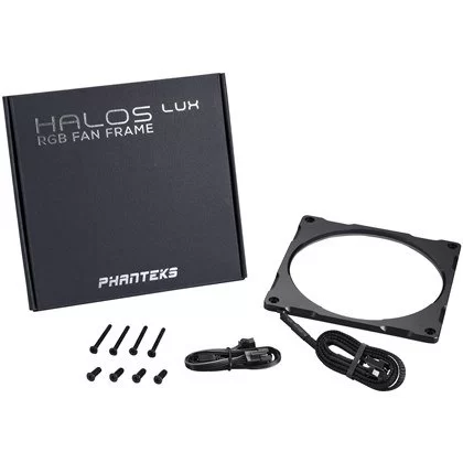 מסגרת תאורה למאוורר Phanteks Halos Lux 140mm RGB Aluminum Frame שחור PH-FF140RGBA_BK01