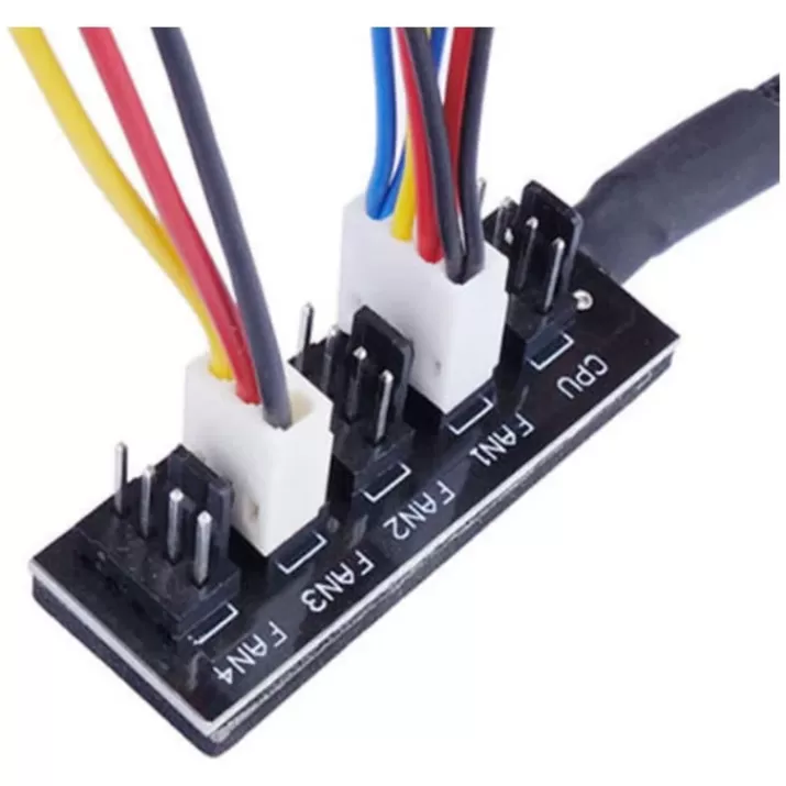 מפצל מאווררים Hankpower Fan Hub 5 in 1 PWM 4Pin Splitter צבע שחור
