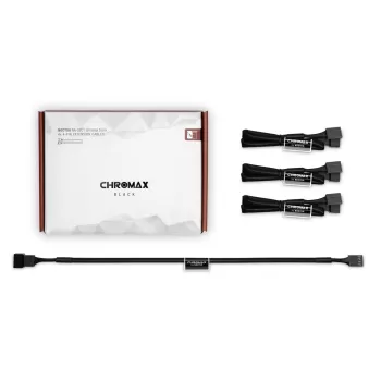 Noctua NA-SEC1 CH.BK chromax.black 4 PIN 30cm Extension Cable BLACK NA-SEC1CH-BK