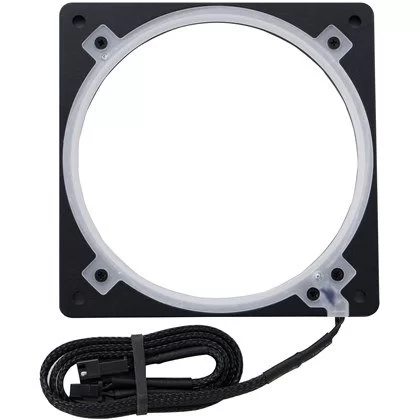 מסגרת תאורה למאוורר Phanteks Halos Lux 120mm RGB Aluminum Frame שחור PH-FF120RGBA_BK01