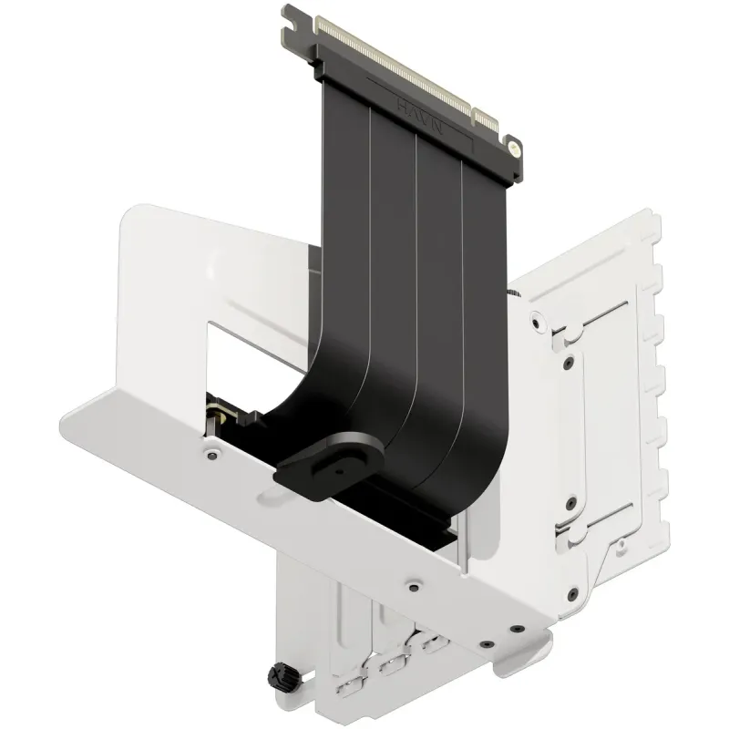 מתקן תלייה תושבת אנכית לכרטיס מסך HAVN HS 420 Vertical GPU Mounting Bracket White HVN-AS-HS420-07-VGP צבע לבן