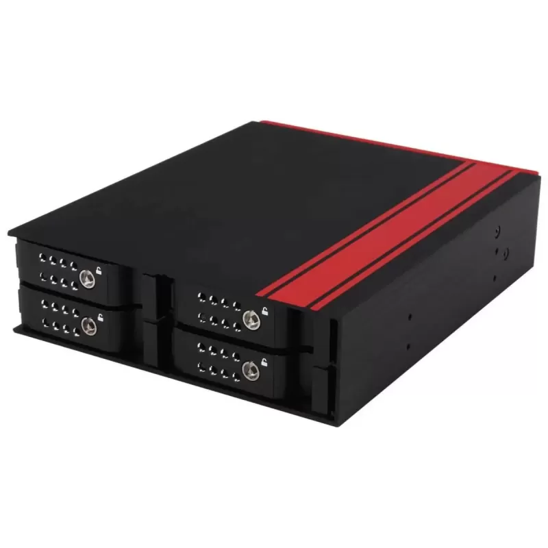 Adapter iStarUSA 5.25" to 4x 2.5" SATA SAS 6 Gbps HDD Hot-swap Rack BPU-124DE-SS Color:black