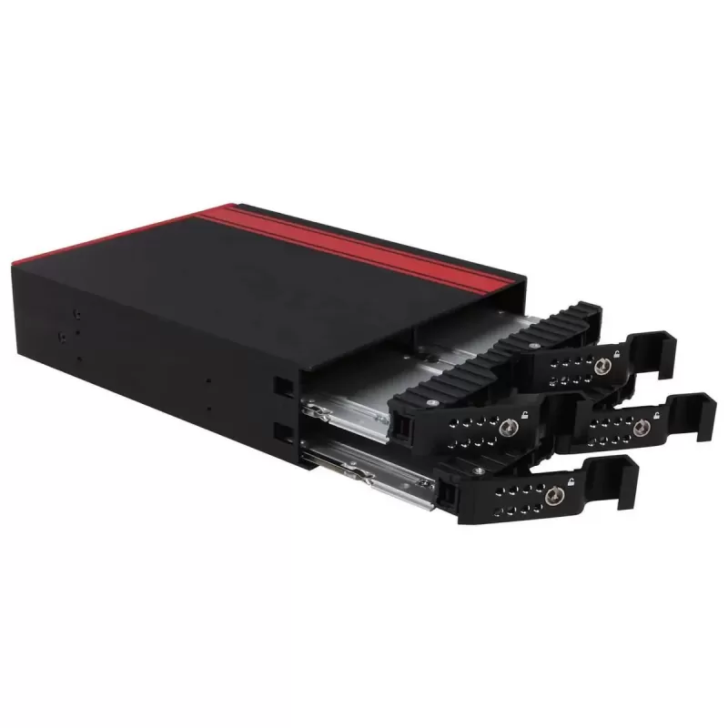 Adapter iStarUSA 5.25" to 4x 2.5" SATA SAS 6 Gbps HDD Hot-swap Rack BPU-124DE-SS Color:black