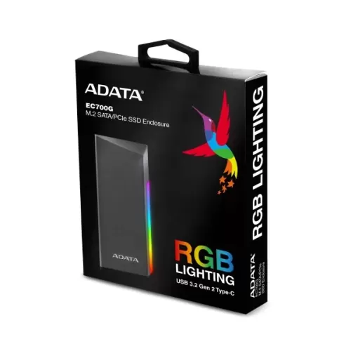 מארז לדיסק SSD XPG EC700G AEC700GU32G2-CGY צבע שחור