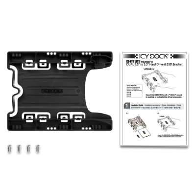 Hard Drive Adapter CD-LOG ICY DOCK EZ-Fit Lite 2x 2.5" to 3.5" Drive Bay Hard Drive Adapter CD-LOG ICY DOCK EZ-Fit Lite 2x 2.5" to 3.5" Drive Bay