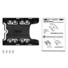 Hard Drive Adapter ICY DOCK EZ-Fit Lite 2x 2.5" to 3.5" Drive Bay MB290SP-B Color:black