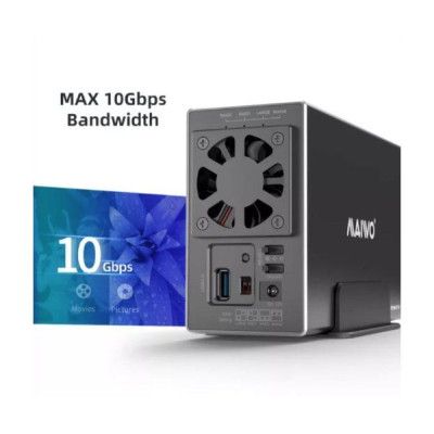 Внешний бокс для жёсткого диска Maiwo HDD 3.5 DUAL BAY USB3.2 RAID K35272U3