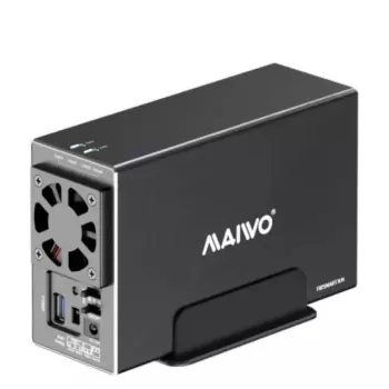 קופסא חיצונית לדיסק Maiwo HDD 3.5 DUAL BAY USB3.2 RAID K35272U3
