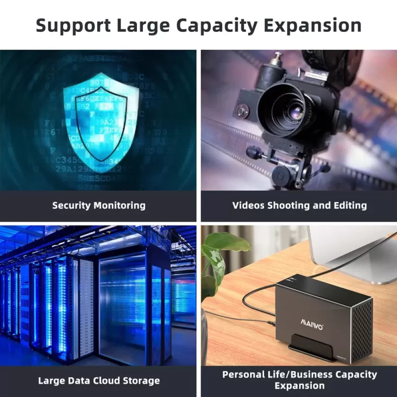 External box for hard drive Maiwo HDD 3.5 DUAL BAY USB3.2 RAID K35272U3 External box for hard drive Maiwo HDD 3.5 DUAL BAY USB3.2 RAID K35272U3