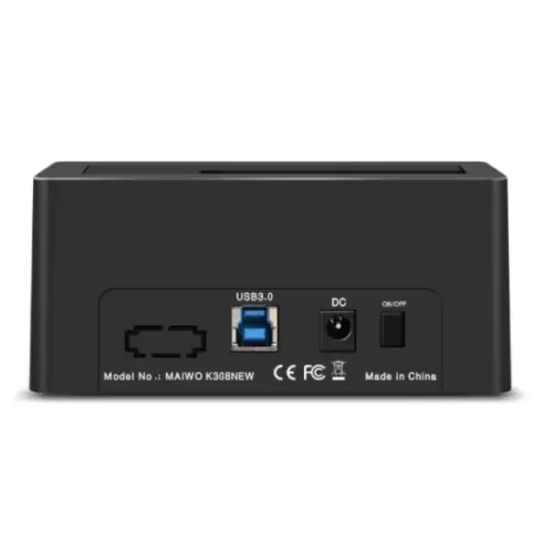 תחנת עגינה Maiwo 1-BAY USB3 3.5″/2.5″ DOCKING STATION K308 צבע שחור תחנת עגינה Maiwo 1-BAY USB3 3.5″/2.5″ DOCKING STATION K308 צבע שחור