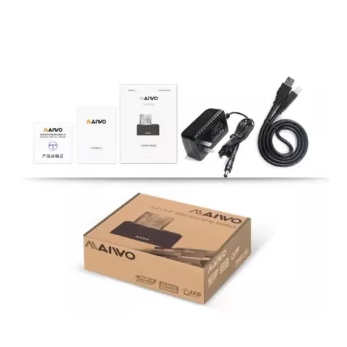 תחנת עגינה Maiwo 1-BAY USB3 3.5″/2.5″ DOCKING STATION K308 צבע שחור תחנת עגינה Maiwo 1-BAY USB3 3.5″/2.5″ DOCKING STATION K308 צבע שחור