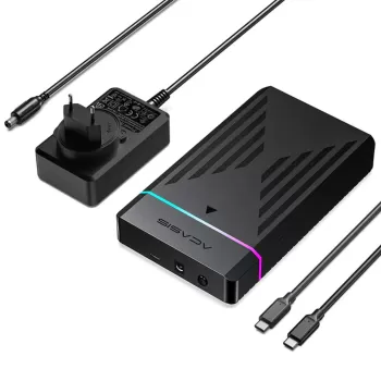 Hard Disk Enclosure ACASIS USB-C 3.0 to 3.5" SATA3 HDD/SSD Enclosure EC-5351C Color:black Hard Disk Enclosure ACASIS USB-C 3.0 to 3.5" SATA3 HDD/SSD Enclosure EC-5351C Color:black