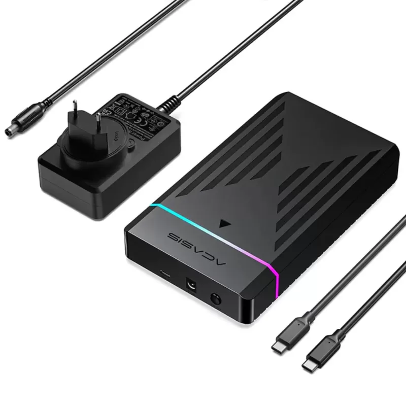 Hard Disk Enclosure ACASIS USB-C 3.0 to 3.5" SATA3 HDD/SSD Enclosure EC-5351C Color:black