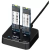 Adapter Maiwo K3016P Dual-Bay USB 3.2 Gen2 Type-C to M.2 NVMe K3016P
