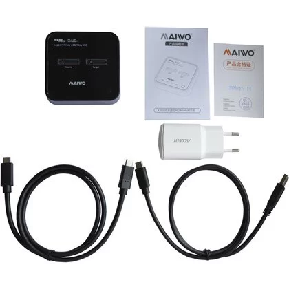 Adapter Maiwo K3016P Dual-Bay USB 3.2 Gen2 Type-C to M.2 NVMe K3016P