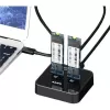 Adapter Maiwo K3016P Dual-Bay USB 3.2 Gen2 Type-C to M.2 NVMe K3016P