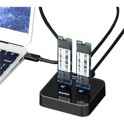Adapter Maiwo K3016P Dual-Bay USB 3.2 Gen2 Type-C to M.2 NVMe K3016P