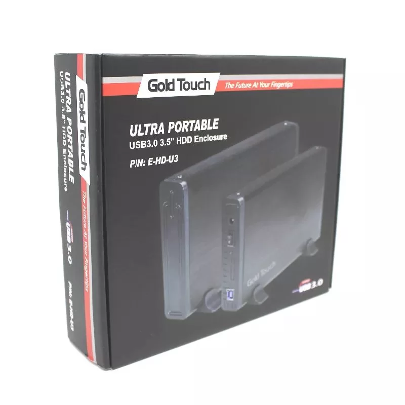 מארז לדיסק קשיח Gold Touch Ultra Portable USB3.0 3.5″ HDD Enclosure E-HD-U3