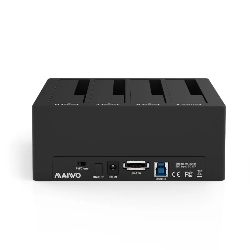 תחנת עגינה Maiwo Four Bays HDD Docking Station with Digital display K3084A צבע שחור